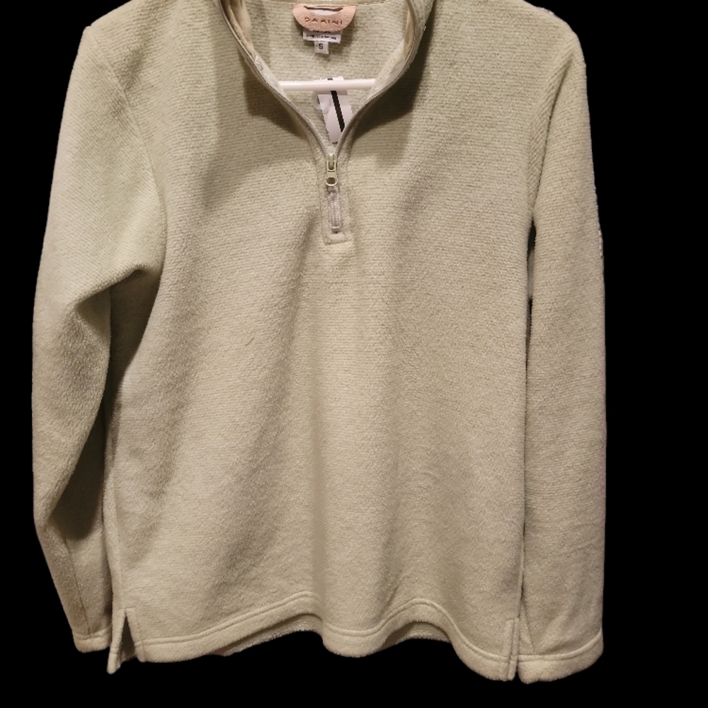 Orvis Light Green Zip Up Sweater